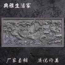 Artificial Sandstone Reliefs Mural Stone Sculpture GRP Imitation Copper Hotel Villa Enterprise Background Wall Sculpture with fish for several years