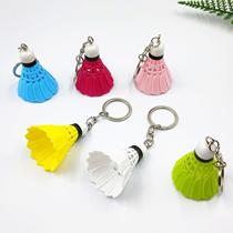Badminton pendant badminton schoolbag pendant jewelry creative small gift plastic simulation badminton model key
