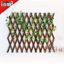 Outdoor anticorrosive wood fence telescopic solid wood fence climbing tree garden fence guardrail wall decoration grid flower stand