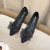 Breathable Mesh Shoes Women No Smelly Feet Mesh Yarn Single Shoes Woman Summer 2022 New Bow Tie Gentle Breeze Lady Shoes Flat-bottomed Ballet