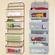 Storage bag hanging on the bedroom door after storage door storage bag fabric storage bag multi-layer sundries dormitory hanging pocket Wall