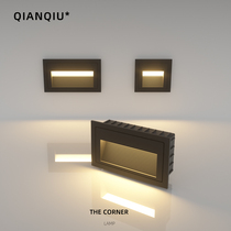 Outdoor Waterproof Modern Minima Recessed Aisle Wall Corner Lamp Stairs Outdoor Steps Stairway Light Patio Ground Floor Lamp