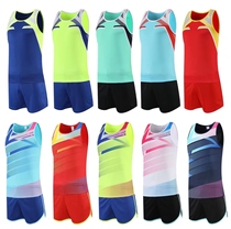 New track and field suit suit breathable quick-drying track and field suit for men and women of the same sports competition running training suit customization