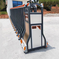 Electric telescopic door stainless steel sealing plate factory No rail remote control manual push-pull door aluminium alloy automatic shrink door