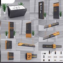 Sales office indication luminous guide vertical mall Guide Guide parking advertising hotel brand Park campus small