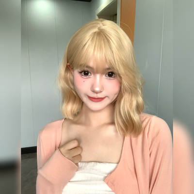 taobao agent Platinum curly wig, helmet, adds volume