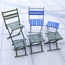 Portable foldable stool household plastic small chair thickened train folding small bench outdoor military horse