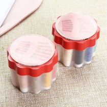 Home creative portable household sewing box needle box paper ruler threading machine thimble sewing tool set