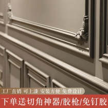 pu line French TV background wall border decorative strip molding line European ceiling corner flower imitation plaster line