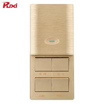 Type 86 bath heater special switch slide cover four or five open toilet wall concealed splash water heating switch