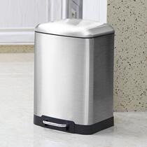 Trash bin stainless steel foot pedal large capacity small household commercial fixed cover large kitchen living room toilet