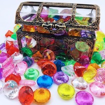 Childrens toy girl colorful crystal gemstone diamond acrylic plastic baby toy