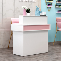 Clothing store small cash register shop nail salon hair bar shop beauty salon bar table simple front desk reception cabinet
