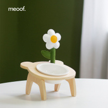 Find Recessed Meooof Original Small Bear Bowl Tilt Pet Bowl Rack Pooch Pooch ceramic Double Bowl Cat Bowl Small Tree Bowl