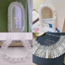 Mirror Reforming Diy Full Body Mirror Mirror Edge Decorated Full Body Mirror Decorated Lace Pearl