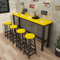 Bar table home against the wall small bar table milk tea shop bar table long table coffee table narrow table