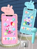 Childrens fake mobile phone toy model girl baby can bite simulation phone puzzle early education baby boy one year old