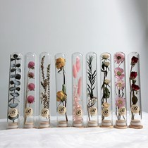 Glass test tube dried flower bouquet perpetual flower plant specimen wishing decoration ornaments birthday Christmas Teachers' Day gift