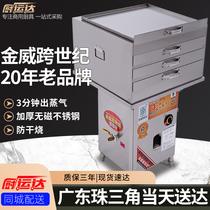 Jinwei Cross-century Intestinal Powder Machine Commercial Drawer Guangdong Sausage Powder Chaoshan Stone Mill Multifunction Gas Pendulum Stall Steam Stove