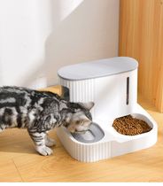 Cat Bowl double bowl automatic drinking water feeding cat food basin dog bowl cat water bowl anti-knock dog rice basin pet supplies