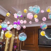 Transparent Ball Creative Mall Placement Net Red ceiling Ceiling Pendant Hanging shop window decorated plastic hollow hanging ball