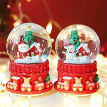 Christmas Music Box Christmas Tree Building Blocks Music Boxes Birthday Crystal Ball Small Gifts Children Girls Boys ornaments