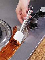 304 stainless steel cleaning scraper multifunction to heavy oil stain rust scale tile floor beauty slit scraping ice cream shovel