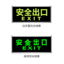 Self-luminous signs light signs Fluorescent Safety Exit Indicator Lights No Need To Pick Up Electricity Free To Punch Evacuation Signs