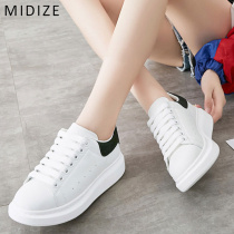 MIDIZE Mckunda Small White Shoes True Leather Shoes Children 2022 New Summer Casual Board Shoes 100 Hitch Sneakers