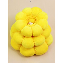 Kitty Elizabeth Circle dog headgear Cat Neck Ring Neuter Shame Ring Anti Lick Ilisha White Collar Sunflowers