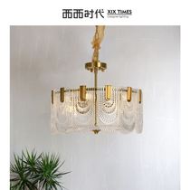 Sisi era modern French style glass chandelia living-room bedroom lamp retro minimalist light and luxurious crystal medieval cake lamp