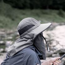 Sunscreen Mask Fishing Hats special new 2022 mesh red men (full shade) fishing sunscreen hat