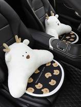 The co-pilot doll car carries waist cushion headrest cute seat chair in the car four seasons breathable lumbar support back