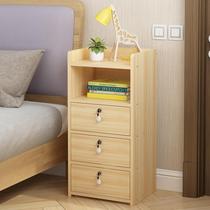 Bed-head cabinet shelve minimalist modern bedroom bucket cabinet bedside cabinet with lock mini-containing cabinet small lockers