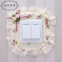 Cloth Art Switch Protective Sheath Switch Patch Wall Sticking Idea Living-room Frame Lamp Wall Socket Decoration Patch Minimalist