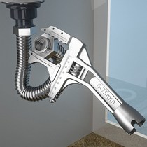 Bathroom wrench tool short handle large opening multi-functional movable universal board hand Board hand plumbing