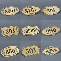 House plate number plate Number of room Number room Home Digital sticker Rent Dorm Room Guesthouse Hotel One Wholesaler