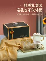 Heating flower teapot set with heat-resistant glass cooking fruit tea English tea cup tea cup with health tea cup