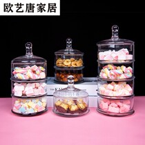 Crystal Candy Jar Glass With Guaiostyle Candy Jar Cuddly Creative Containing Sugar Vat Glass Crystal Coffee