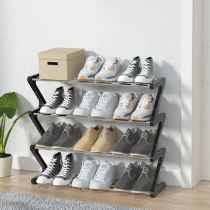 Z-type simple multilayer small number of small number of shoe racks Home Dormitory Shoes Cabinet stainless steel containing shelf Multi-functional shelf