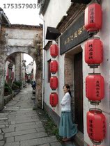 Goat leather lantern hanging lamp hanging decoration large red outdoor waterproof imitation ancient Chinese wedding decoration hotel customised advertising print