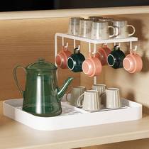 Kitchen cup shelf cup shelf cup cup in cup cabinet to collect the asphalt teacup separator household artifacts