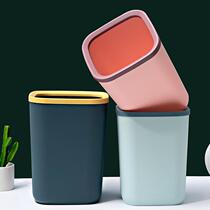 Nordic Square Trash Can Home Living Room Creative Cute Teenage Girl Bedroom Modern Minima No Cover With Press Circle Light Lavish