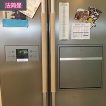 Double door open refrigerator to thicken the glove thickened door knob pair open fabric linen the glove armrest protective sleeve