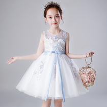 Girls dress for dress Summer 2022 new CUHK child summer dress Han version Ocean Gas Fashion Princess Dress Fluffy Skirt