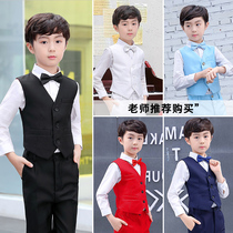 Children Suits Waistcoat Suit Boy Host Gown Gown Piano Performance CUHK Boy Performance Inrensey Suit Positive Dress