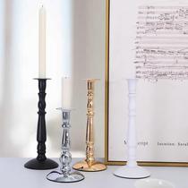 ins wind retro to make old wind golden bronze iron art bacillions candlesticks Nordic wind home folk juku decoration furnishing props