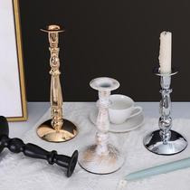 Light Extravagant Candle Candle Holders GOLDEN WAX CANDLEHOLDER METAL IRON ART NETS RED RETRO NORDIC STYLE EINS WIND