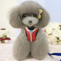 European and American foreign trade pet daily necessities Explosion-proof red pet dog chest harness Outdoor leash set