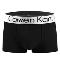 All-cotton Times Underpants Mens pure black mens flat corner pants pure cotton black underpants Mens black four-corner pants Chauffo underpants